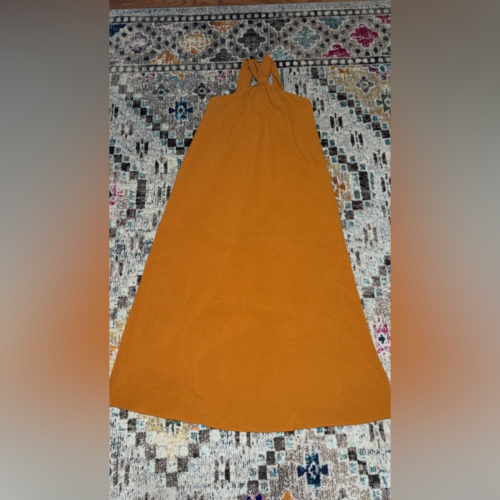 Vici Mustard Halter Maxi Dress